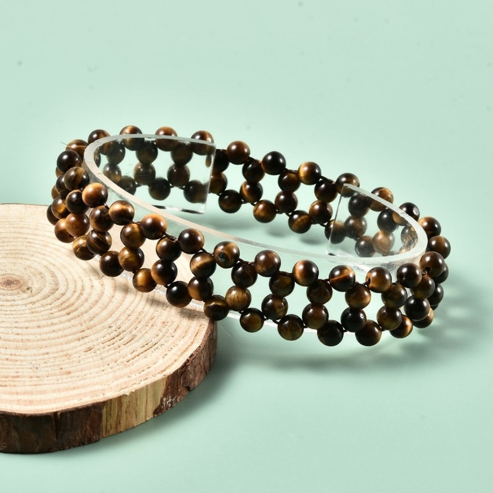 NWT Tiger's Eye 4 -6 mm Beaded Stretch Bracelet